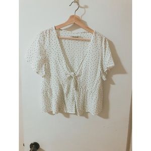 Polka Dot Flowy Top